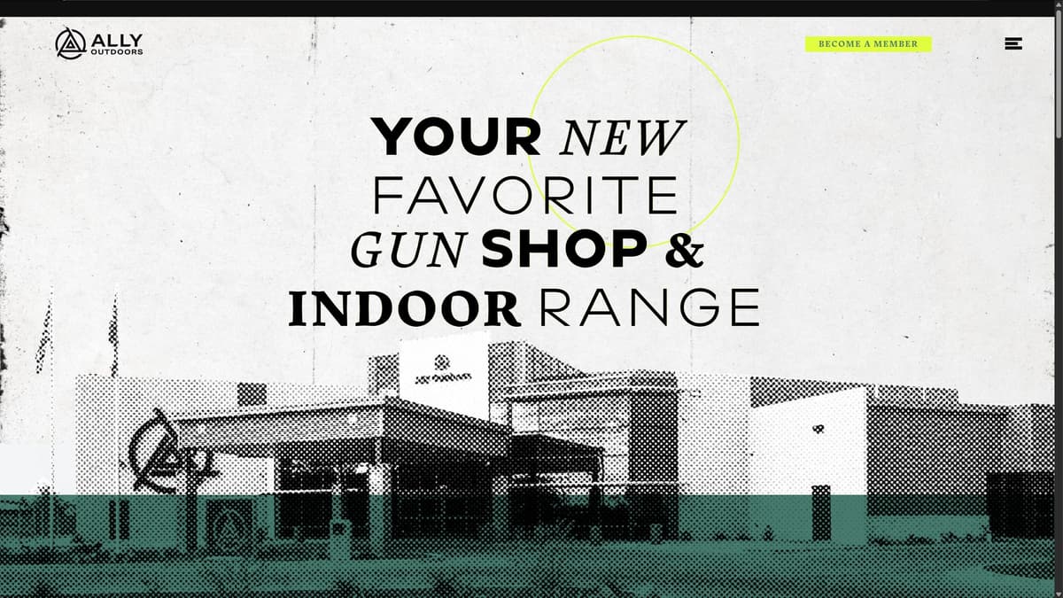 Ally Outdoors homepage