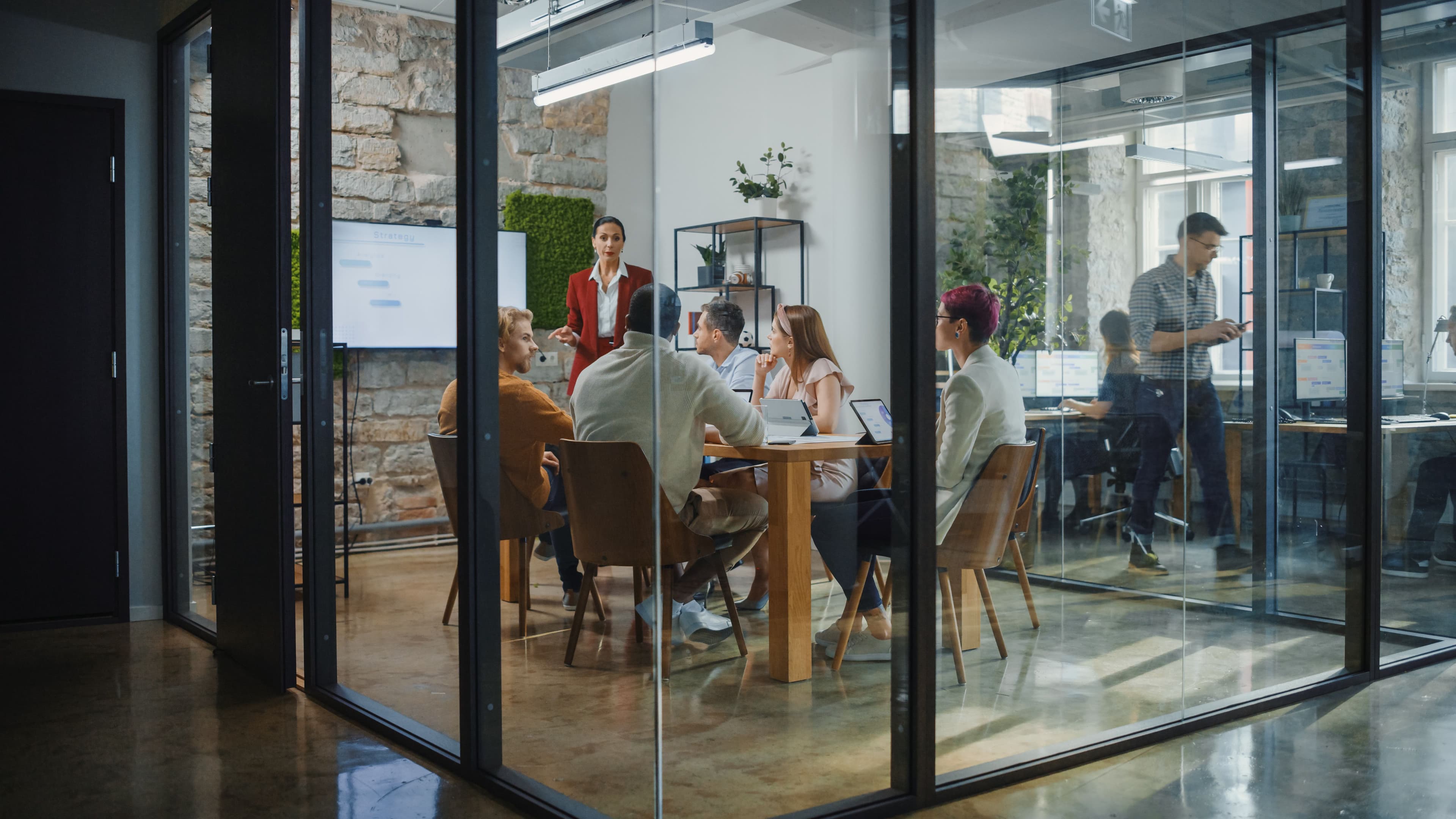 People meeting in conference room