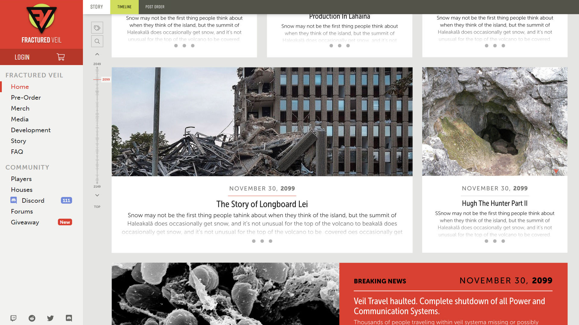 Fractured Veil blog screenshot